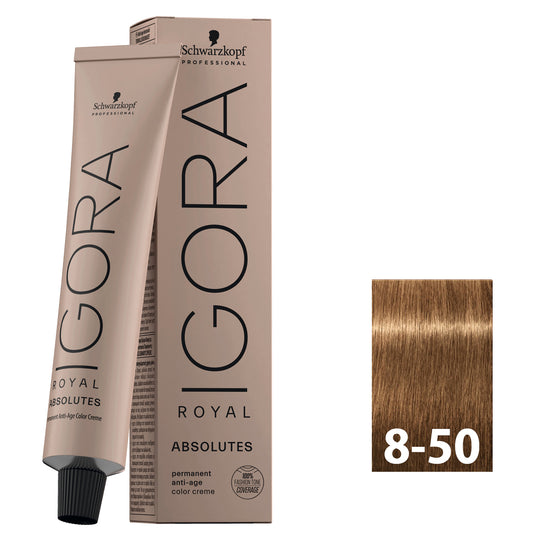 Light blonde natural extra hair after using SCHWARZKOPF IGORA ROYAL ABSOLUTES 8-50