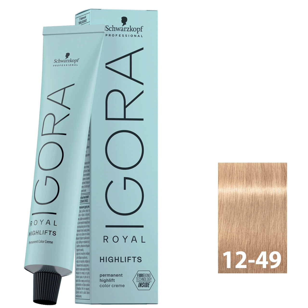 Light blonde red-violet hair after using SCHWARZKOPF IGORA ROYAL HIGHLIFTS 12-49