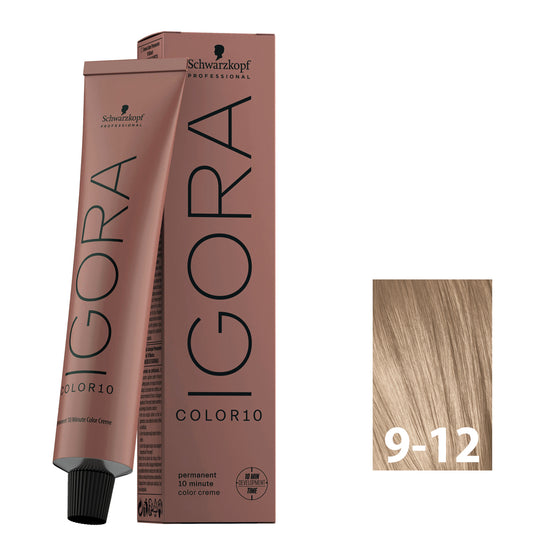 Light blonde violet hair after using SCHWARZKOPF IGORA COLOR10 9-12