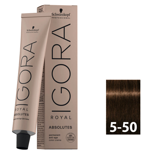Light brown natural hair after using SCHWARZKOPF IGORA ROYAL ABSOLUTES 5-50
