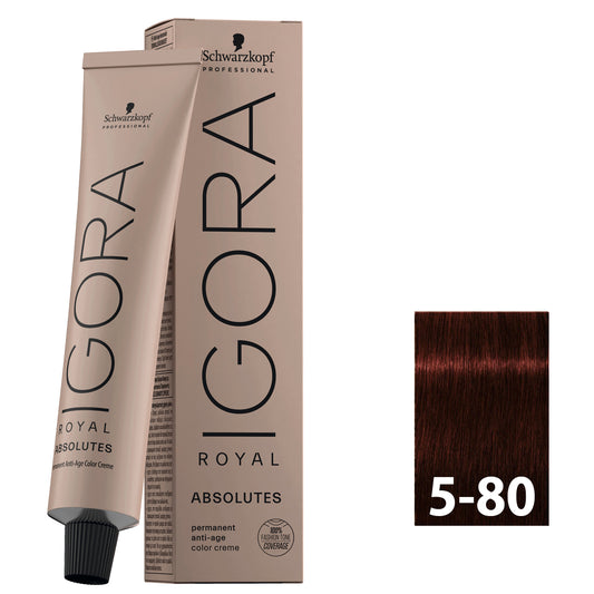 Light brown pearl hair after using SCHWARZKOPF IGORA ROYAL ABSOLUTES 5-80