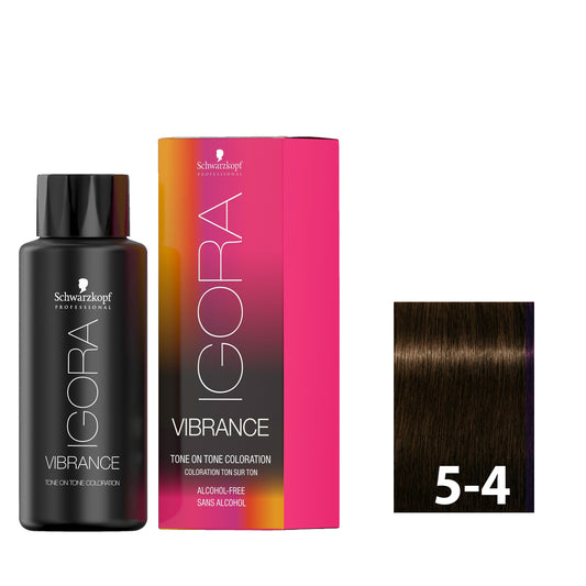 Light brown red hair after using SCHWARZKOPF IGORA VIBRANCE 5-4
