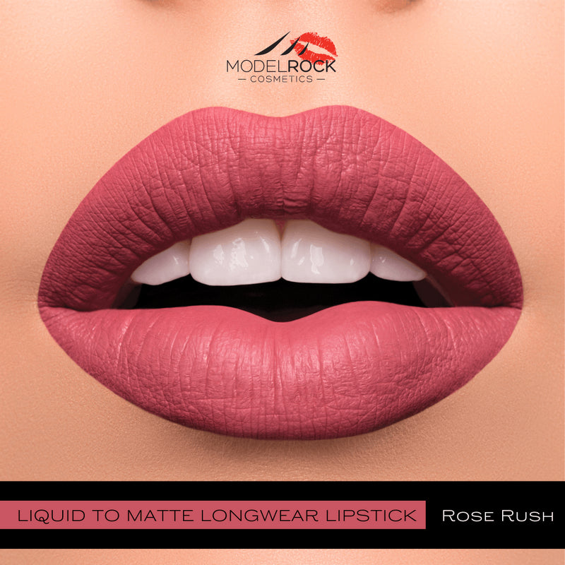 Modelrock Liquid To Matte Long Wear Lipstick Rose Rush-Old Packaging