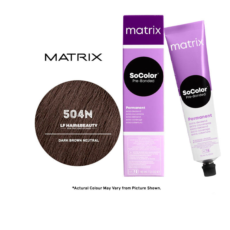 Matrix Socolor 504N Dark Brown Neutral Ex Coverage 85G - LF Hair and ...