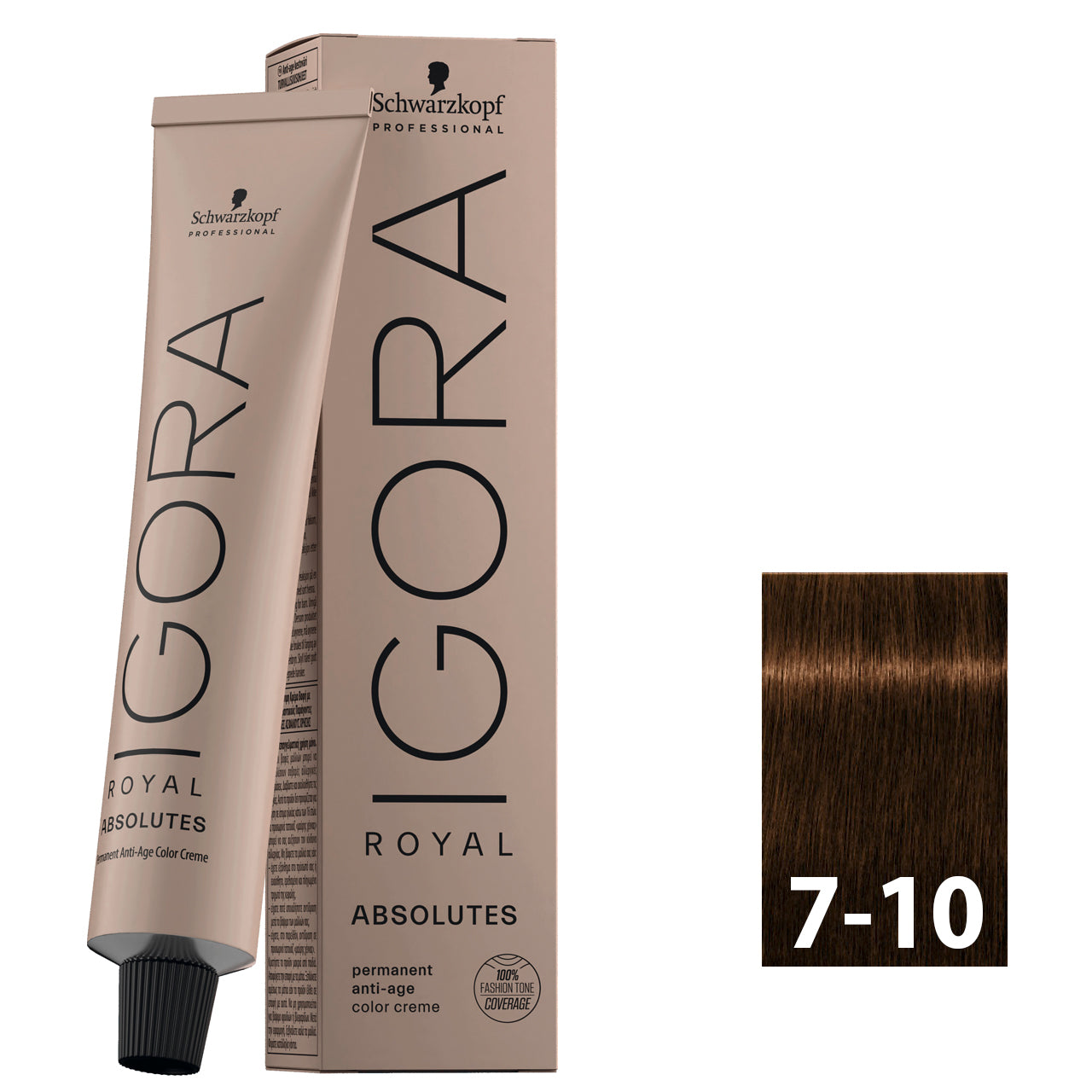 Medium blonde beige cendré hair after using SCHWARZKOPF IGORA ROYAL ABSOLUTES 7-140