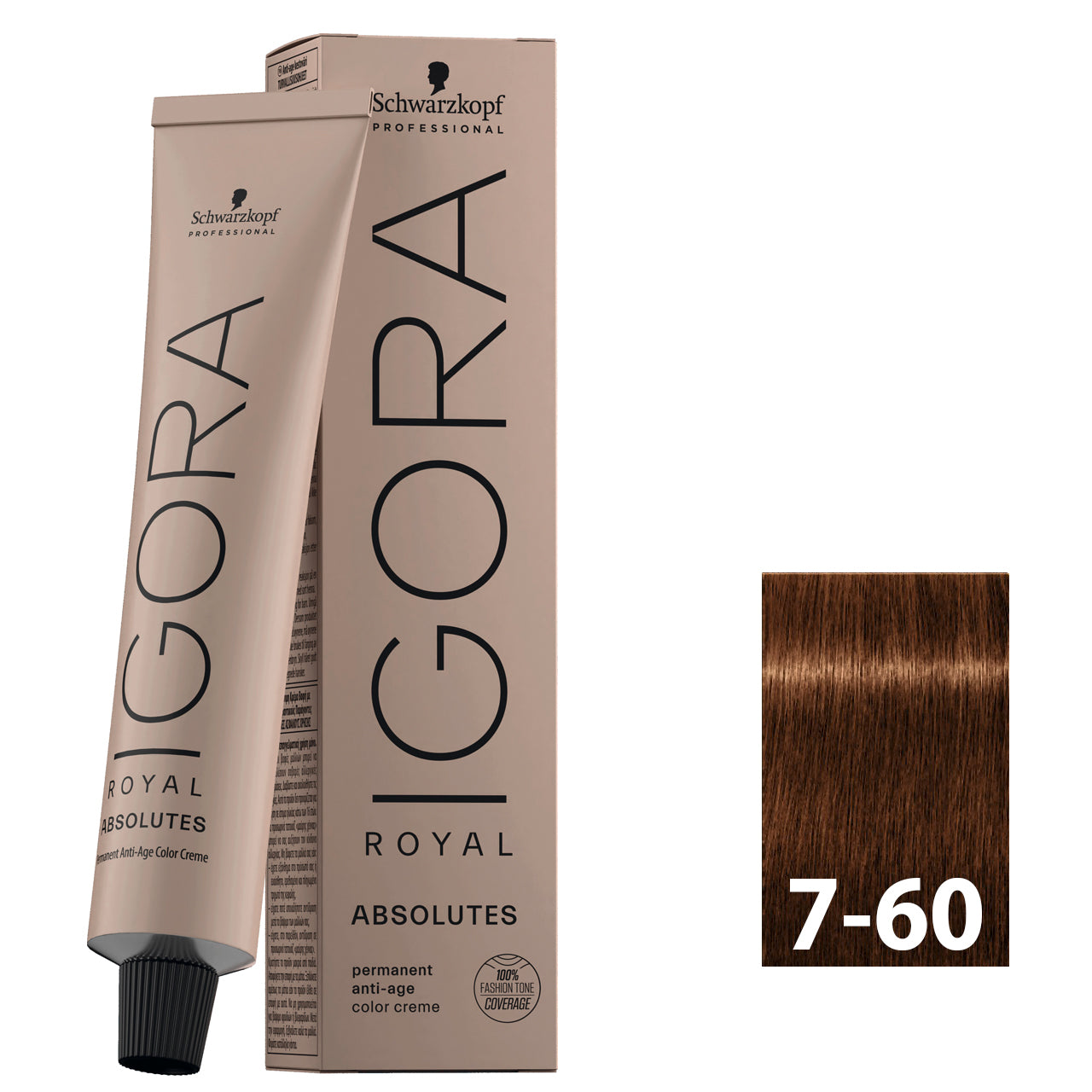 Medium blonde chocolate hair after using SCHWARZKOPF IGORA ROYAL ABSOLUTES 7-60