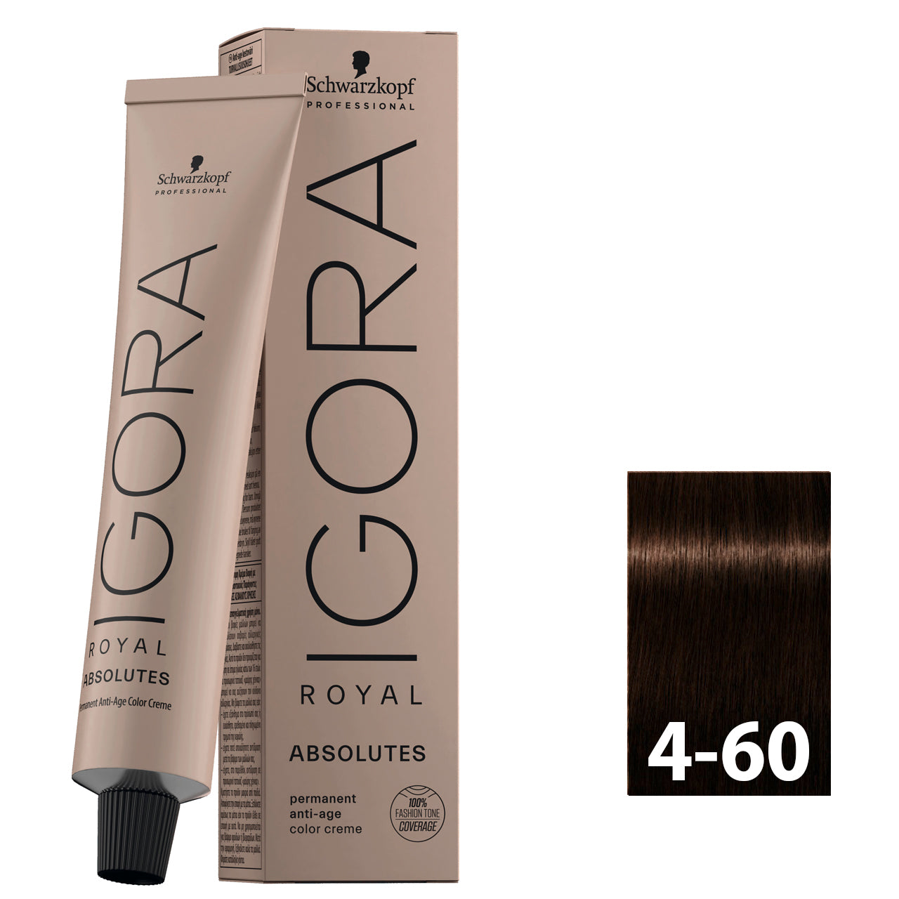 Medium brown chocolate hair after using SCHWARZKOPF IGORA ROYAL ABSOLUTES 4-60