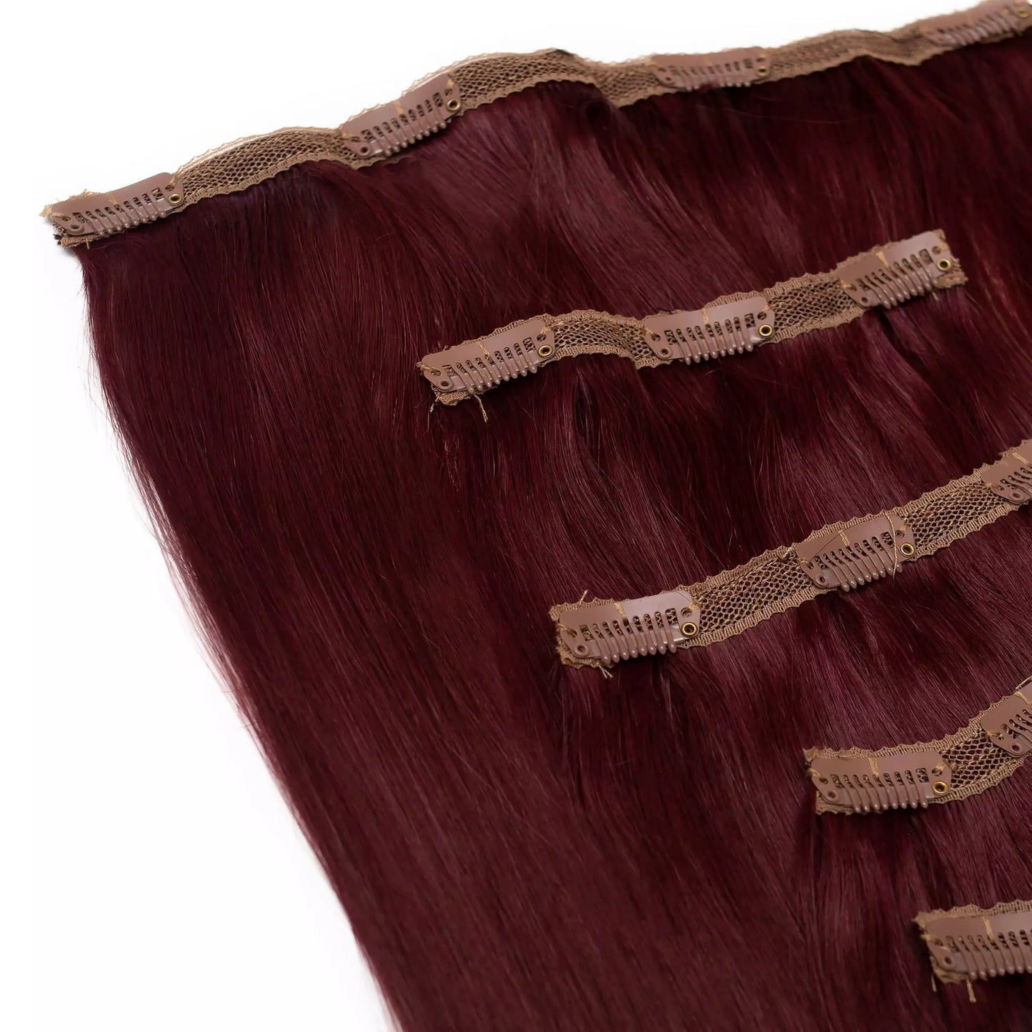 Seamless1 Merlot Clip-in Human Hair in 5 piece 21-22 inches / 53.5-56 cm - 110 grams