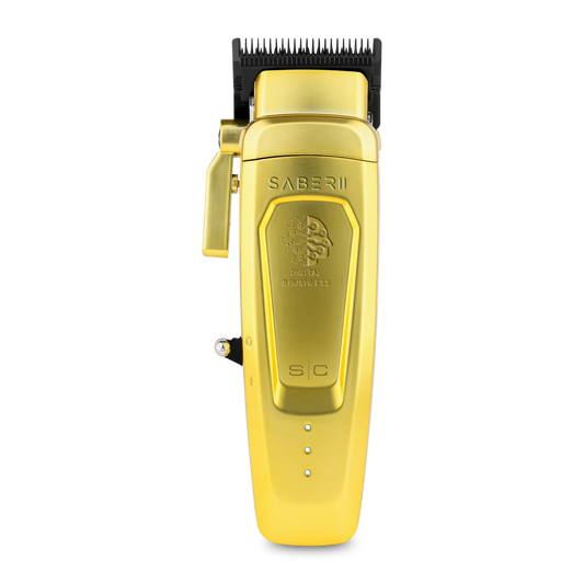 Style Craft by Silver Bullet Saber 2.0 Professional Metal Clipper with Digital Brushless EON Motor Gold
