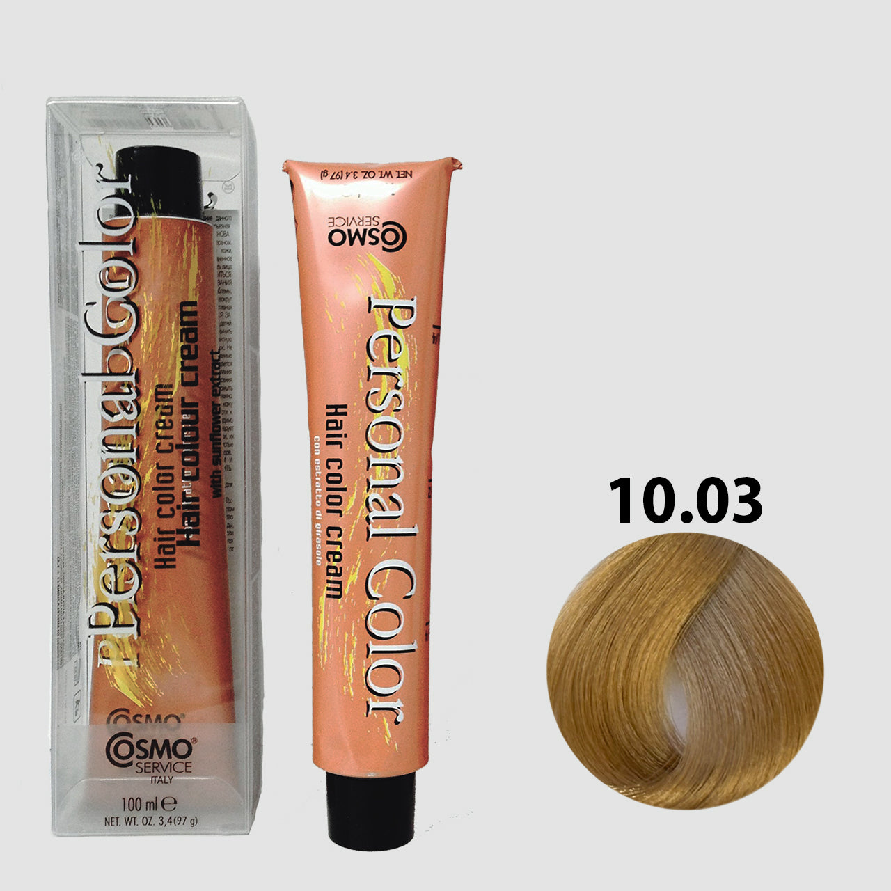 PERSONAL COLOR 10.03 Golden Natural Platinum Blond 100g bottle front view
