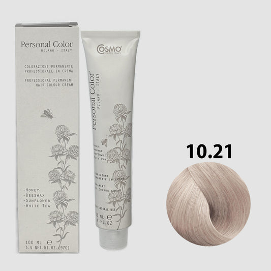 PERSONAL COLOR 10.21 Ash Violet Platinum Blond 100ml bottle front view