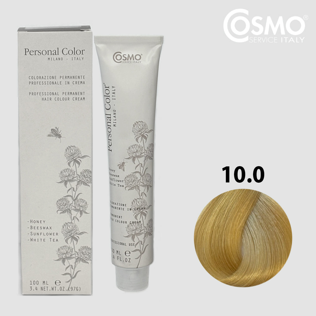PERSONAL COLOR 10 Platinum Blond 100g tube front view