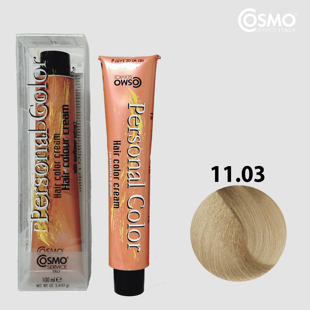PERSONAL COLOR 11.03 Golden Light Platinum Blond 100ml bottle front view