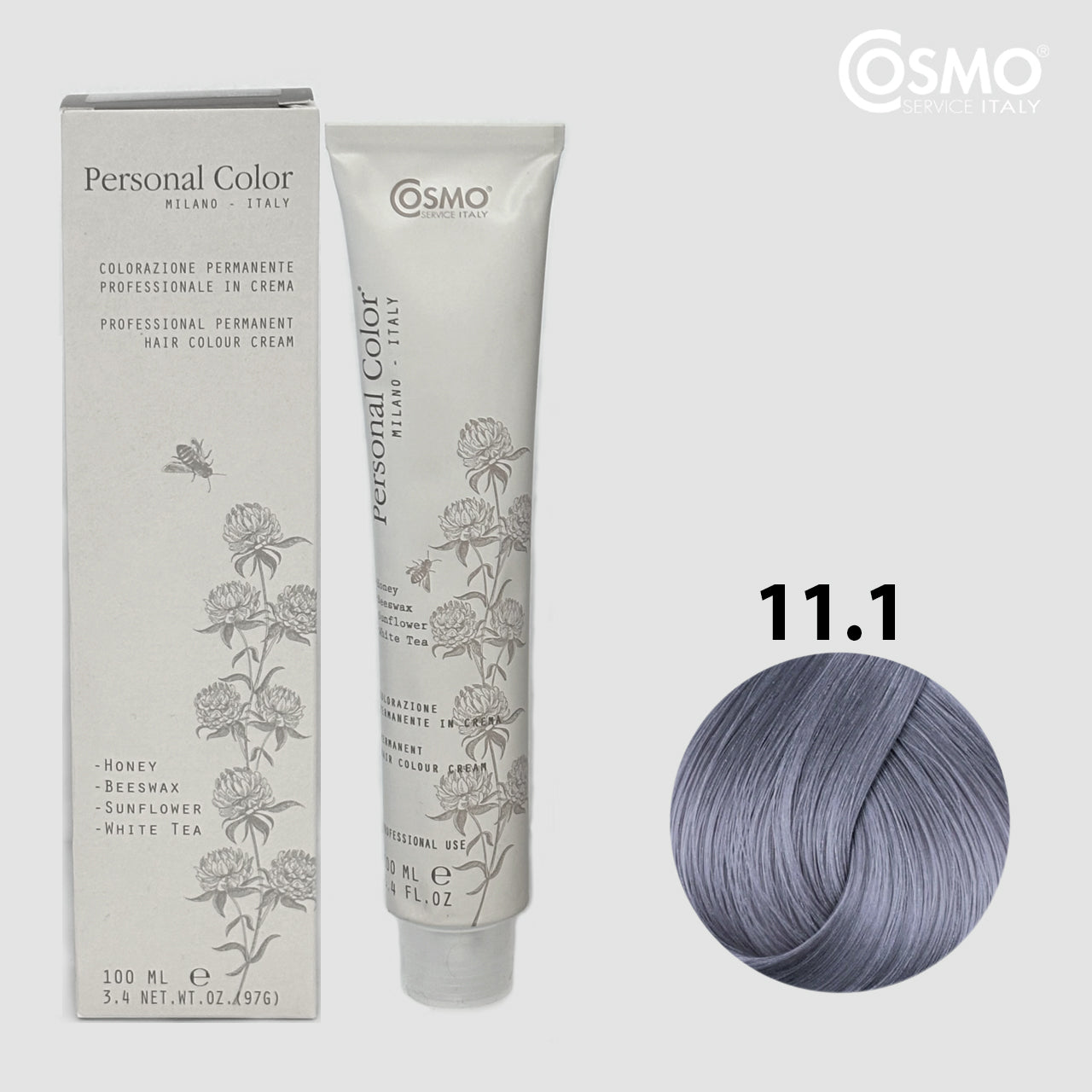 PERSONAL COLOR 11.1 Intense Ash Light Platinum Blond 100ml bottle front view