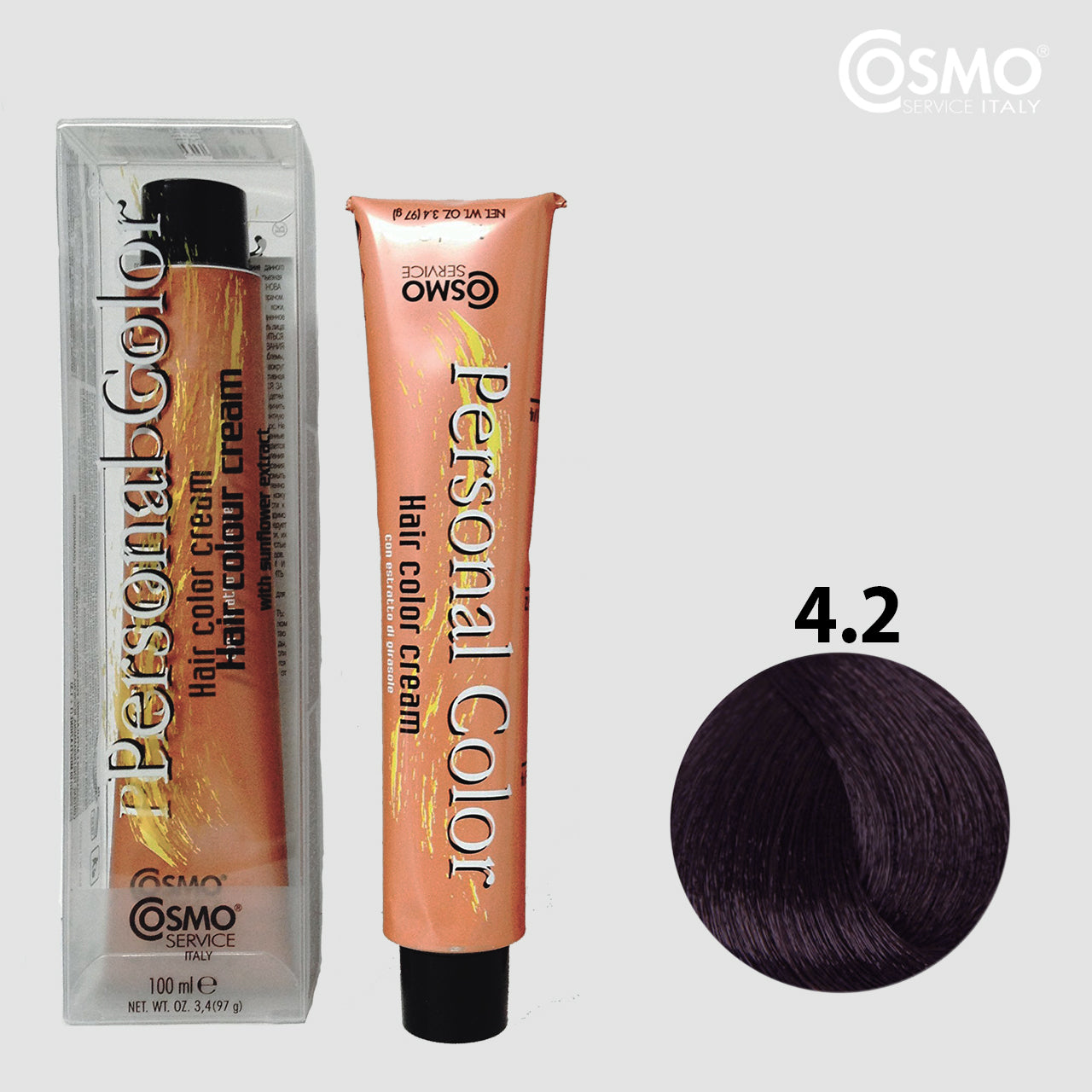 PERSONAL COLOR 4.2 - BRILLIANT CHESTNUT Hair Dye 100ml bottle front view