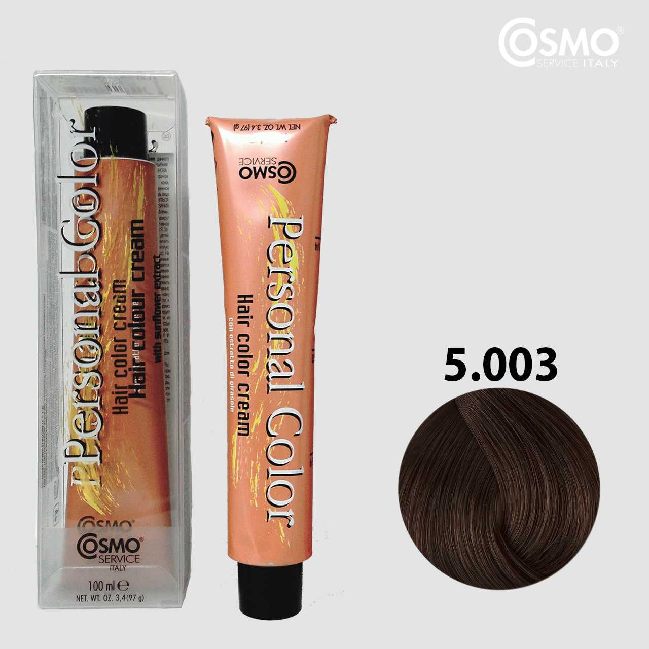 PERSONAL COLOR 5.003 - BAHIA NATURAL LIGHT CHESTNUT Hair Dye 100ml bottle front view