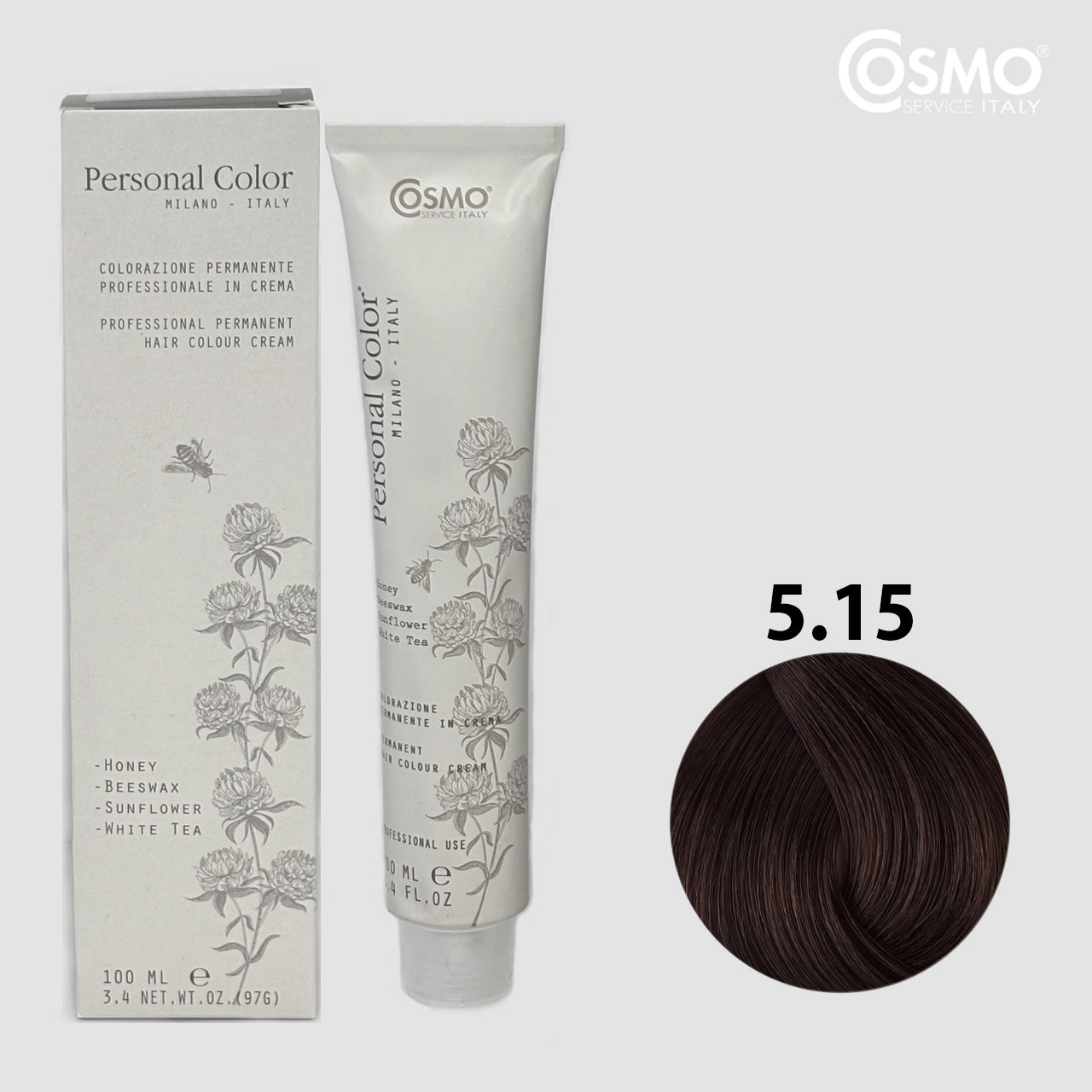 PERSONAL COLOR 5.15 - DARK CHOCOLATE Hair Dye 100ml bottle front view