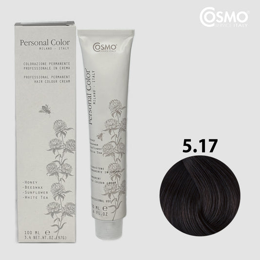 PERSONAL COLOR 5.17 - TEAK LIGHT CHESTNUT Hair Dye 100ml bottle front view