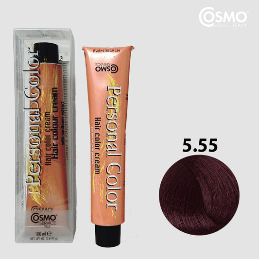 PERSONAL COLOR 5.55 - INTENSE MAHOGANY LIGHT CHESTNUT Hair Dye 100ml bottle front view