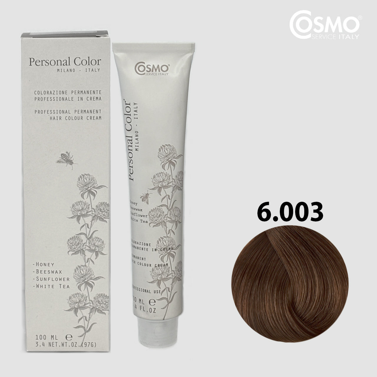 PERSONAL COLOR 6.003 - NATURAL LIGHT CHESTNUT Hair Dye 100ml bottle front view