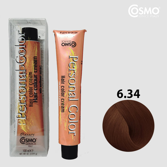PERSONAL COLOR 6.34 - GOLDEN COPPER BLOND Hair Dye 100ml bottle front view