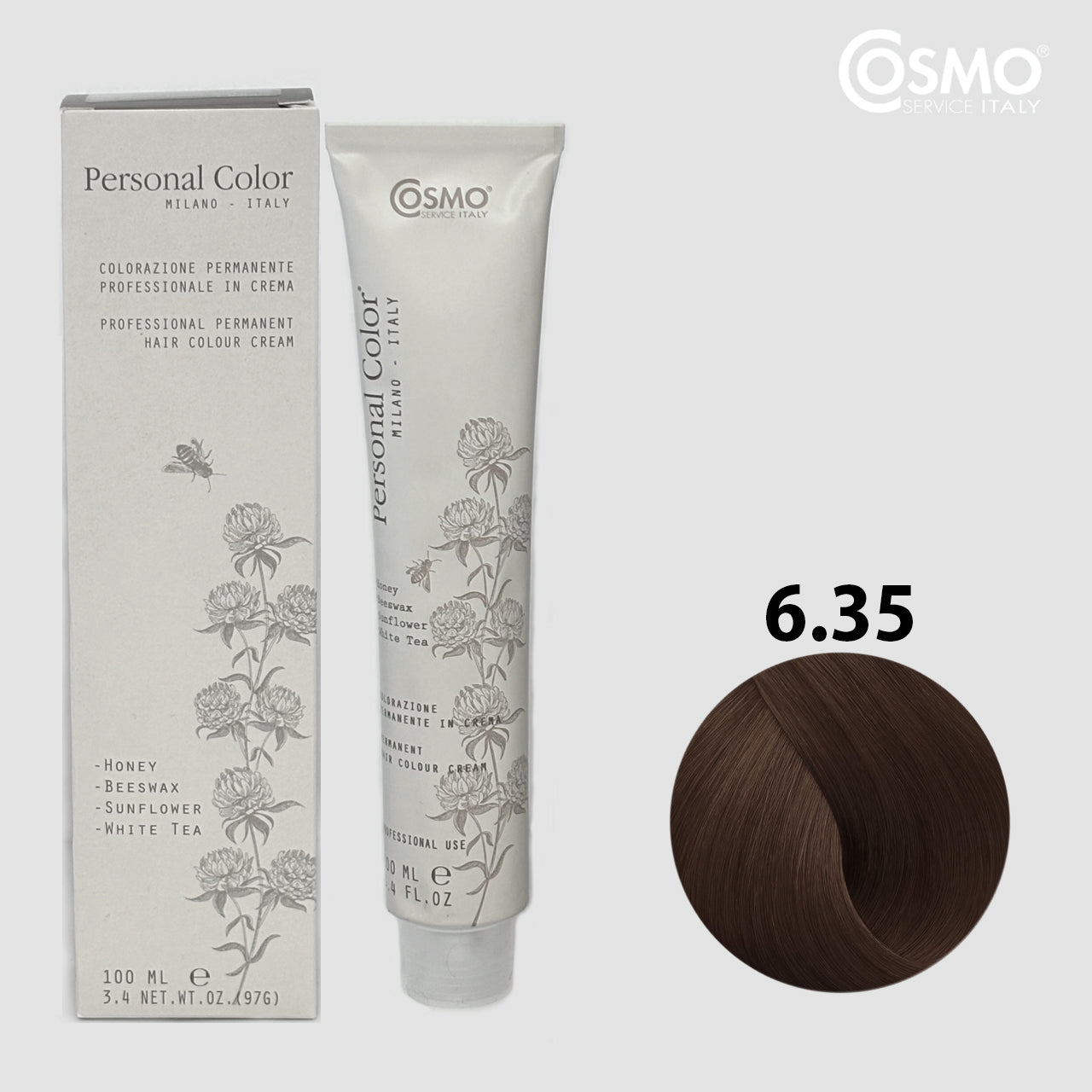 PERSONAL COLOR 6.35 - CHOCOLATE Hair Dye 100ml bottle front view