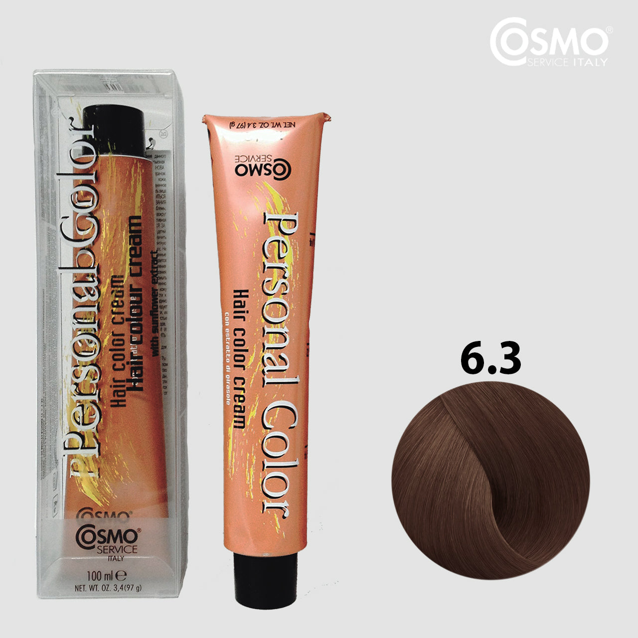 PERSONAL COLOR 6.3 - GOLDEN DARK BLOND Hair Dye 100ml bottle front view
