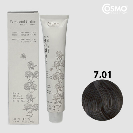 PERSONAL COLOR 7.01 - ASH NATURAL BLOND Hair Dye 100ml bottle front view
