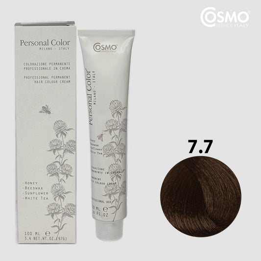 PERSONAL COLOR 7.7 - TOBACCO BLOND Hair Dye 100ml bottle front view