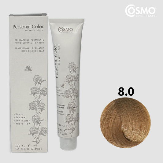 PERSONAL COLOR 8.0 - LIGHT BLOND Hair Dye 100ml bottle front view