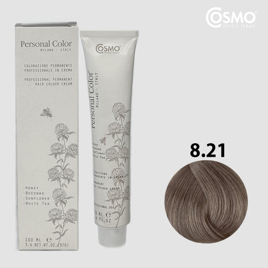 PERSONAL COLOR 8.21 - ASH VIOLET LIGHT BLOND 100ML bottle front view