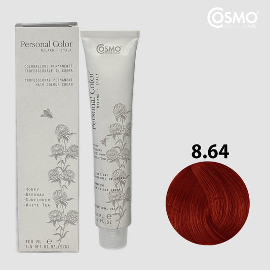 PERSONAL COLOR 8.64 - BRILLIANT RED LIGHT BLOND 100ML bottle front view