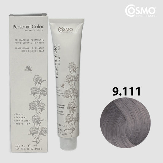 PERSONAL COLOR 9.111 - INTENSE VERY LIGHT ASH BLONDE 100ML bottle front view