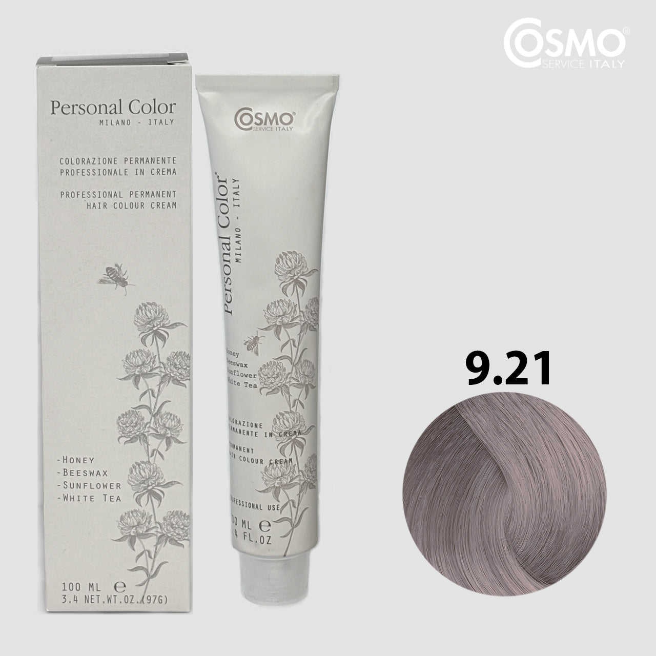 PERSONAL COLOR 9.21 - ASH VIOLET VERY LIGHT BLOND 100ML bottle front view