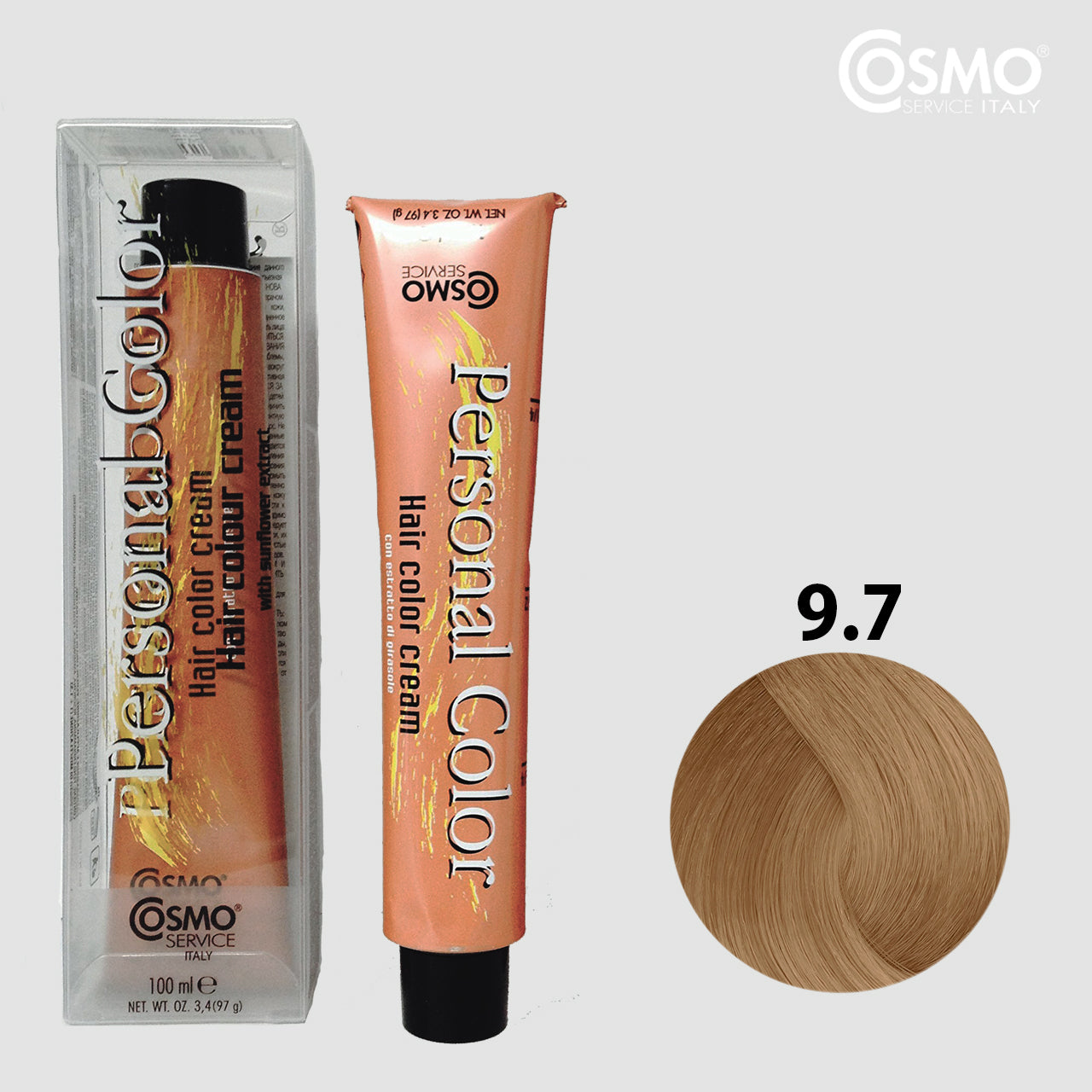 PERSONAL COLOR 9.7 - TOBACCO VERY LIGHT BLOND 100ML bottle front view