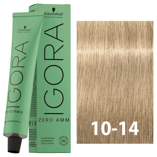 SCHWARZKOPF IGORA ZERO AMMONIA 10-14 60ML bottle with packaging
