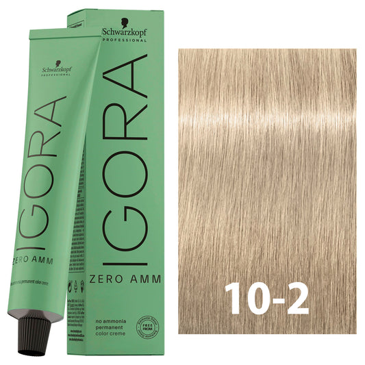 SCHWARZKOPF IGORA ZERO AMMONIA 10-2 60ML bottle with packaging