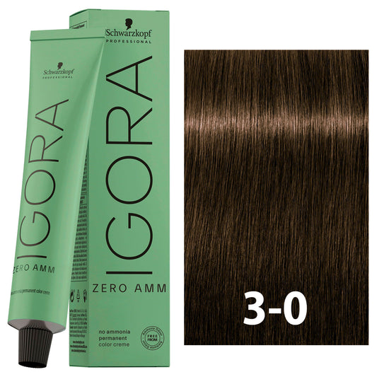 SCHWARZKOPF IGORA ZERO AMMONIA 3-0 60ML bottle with packaging