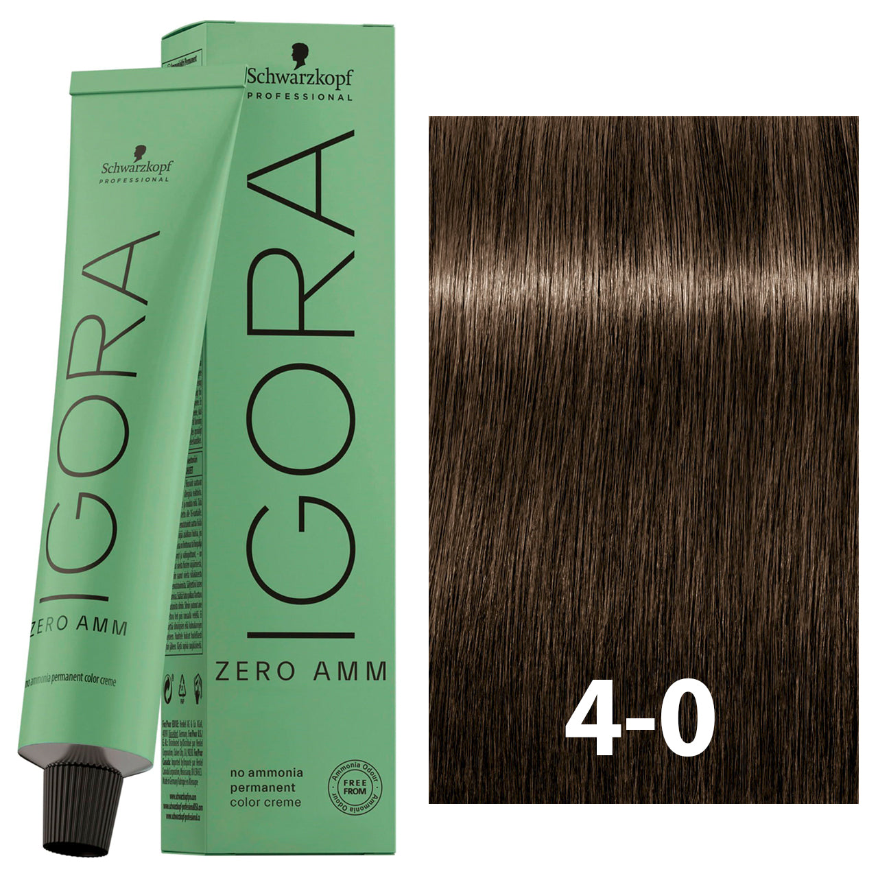 SCHWARZKOPF IGORA ZERO AMMONIA 4-0 60ML bottle with packaging