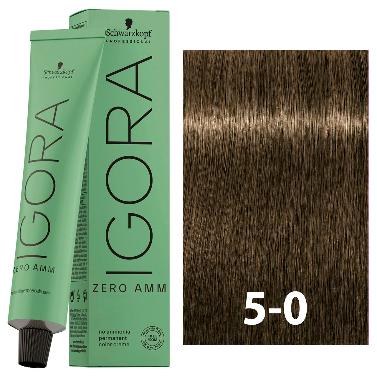 SCHWARZKOPF IGORA ZERO AMMONIA 5-0 60ML bottle with packaging
