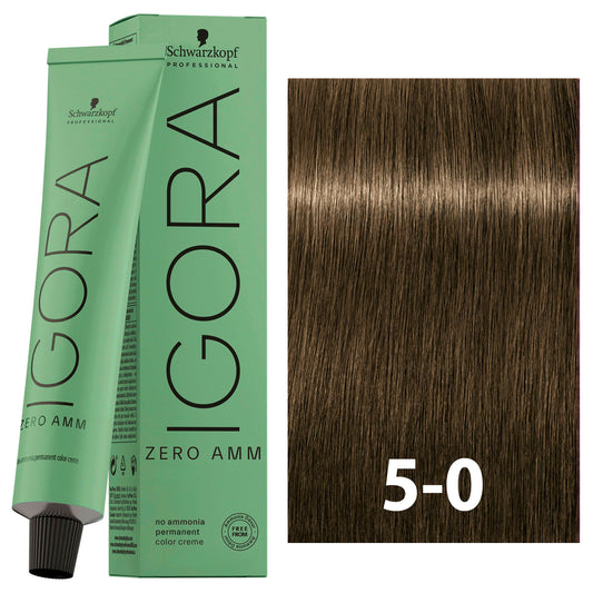 SCHWARZKOPF IGORA ZERO AMMONIA 5-0 60ML bottle with packaging
