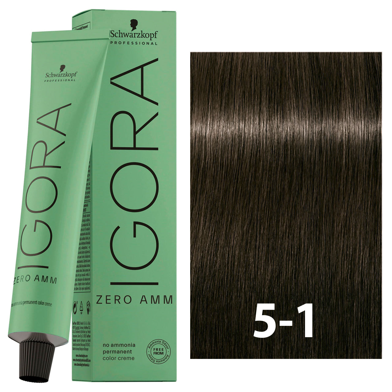 SCHWARZKOPF IGORA ZERO AMMONIA 5-1 60ML bottle with packaging