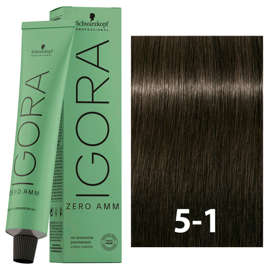SCHWARZKOPF IGORA ZERO AMMONIA 5-1 60ML bottle with packaging