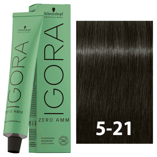 SCHWARZKOPF IGORA ZERO AMMONIA 5-21 60ML bottle with packaging