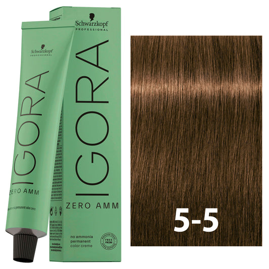 SCHWARZKOPF IGORA ZERO AMMONIA 5-5 60ML bottle with packaging

