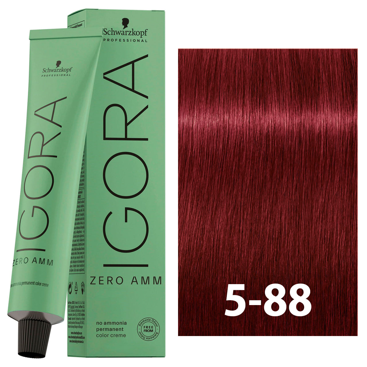 SCHWARZKOPF IGORA ZERO AMMONIA 5-88 60ML bottle with packaging