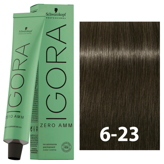 SCHWARZKOPF IGORA ZERO AMMONIA 6-23 60ML bottle with packaging
