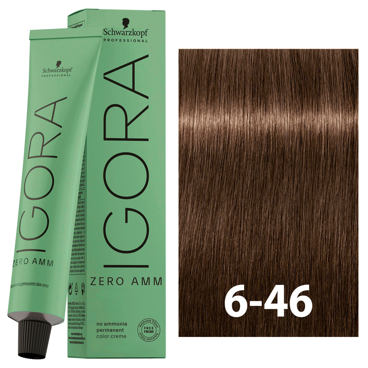 SCHWARZKOPF IGORA ZERO AMMONIA 6-46 60ML bottle with packaging
