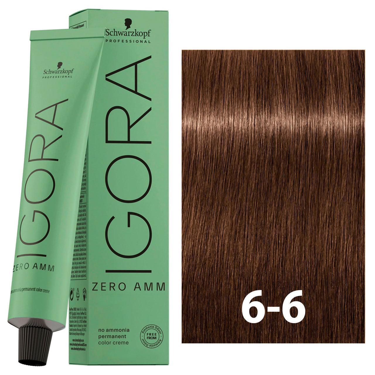 SCHWARZKOPF IGORA ZERO AMMONIA 6-6 60ML bottle with packaging