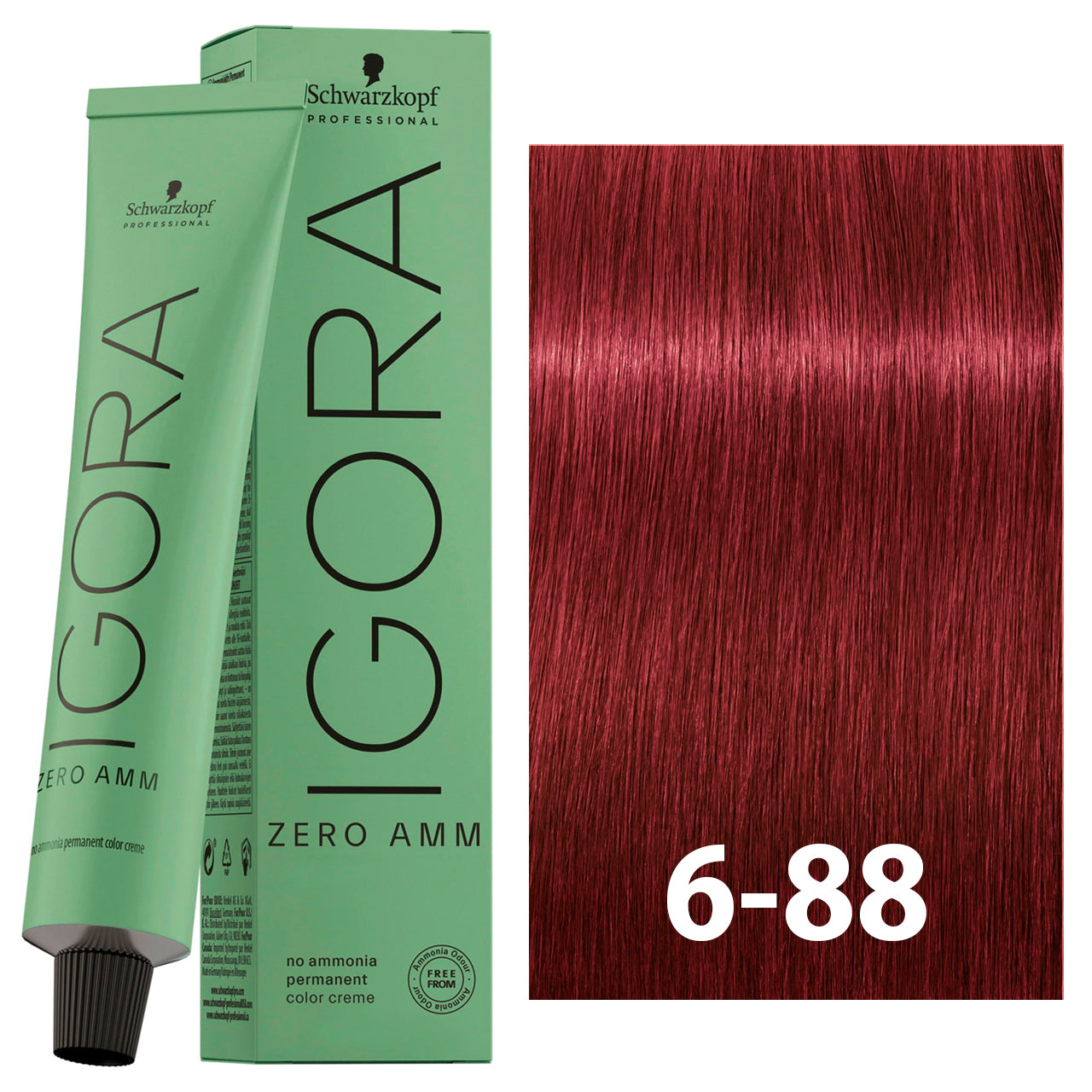 SCHWARZKOPF IGORA ZERO AMMONIA 6-88 60ML bottle with packaging